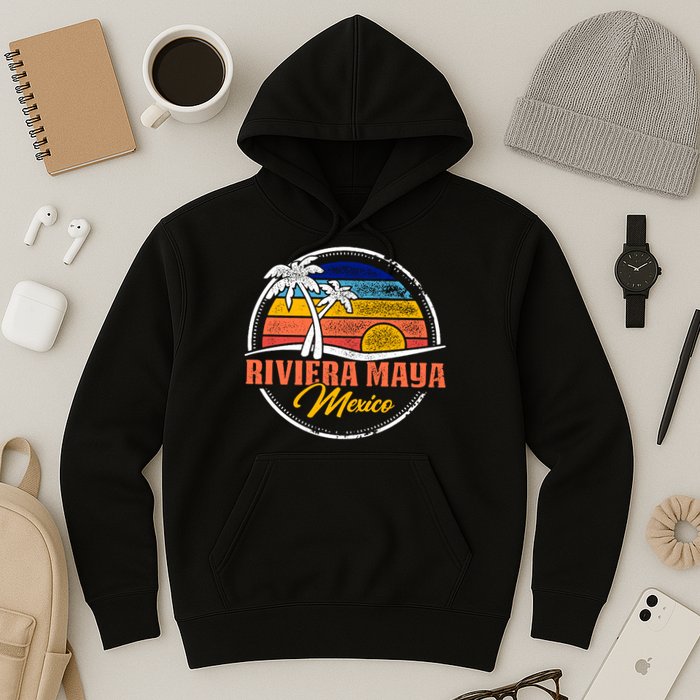 Riviera Maya Retro Sunset Hoodie