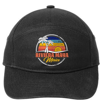Riviera Maya Retro Sunset 7-Panel Snapback Hat