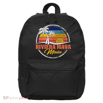 Riviera Maya Retro Sunset 16 in Basic Backpack