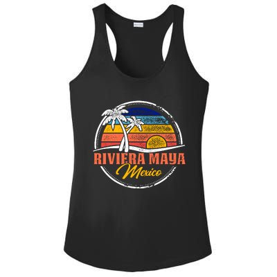 Riviera Maya Retro Sunset Ladies PosiCharge Competitor Racerback Tank