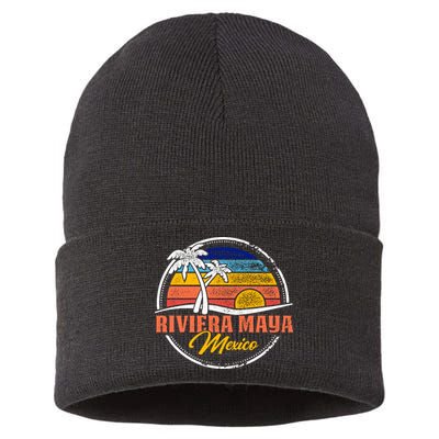 Riviera Maya Retro Sunset Sustainable Knit Beanie