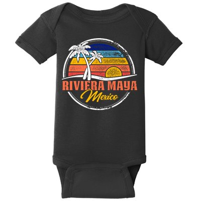 Riviera Maya Retro Sunset Baby Bodysuit
