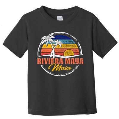 Riviera Maya Retro Sunset Toddler T-Shirt