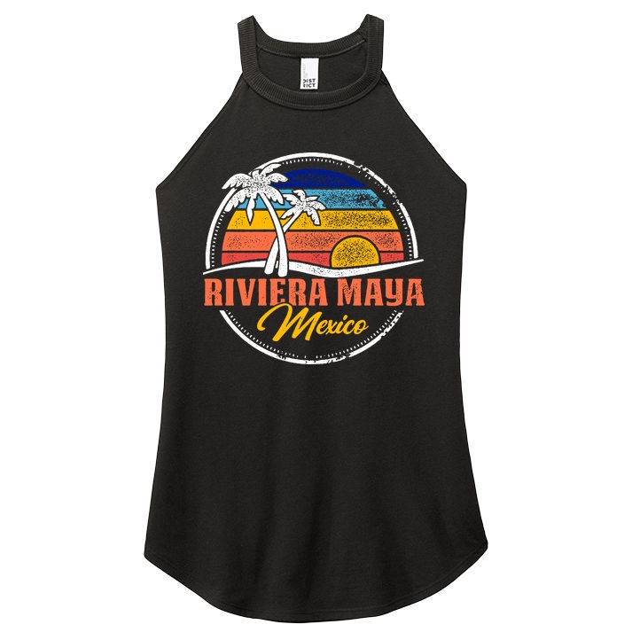 Riviera Maya Retro Sunset Women's Perfect Tri Rocker Tank