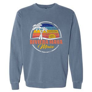 Riviera Maya Retro Sunset Garment-Dyed Sweatshirt