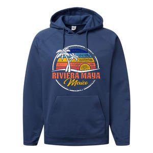 Riviera Maya Retro Sunset Performance Fleece Hoodie