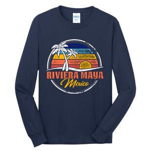 Riviera Maya Retro Sunset Tall Long Sleeve T-Shirt