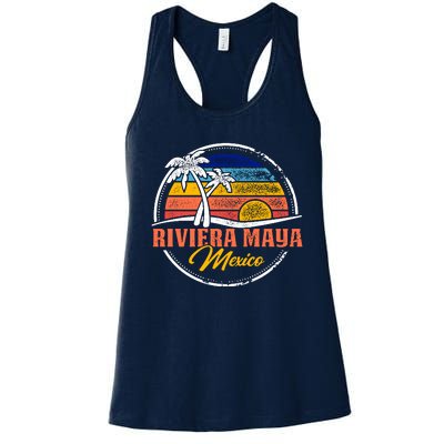 Riviera Maya Retro Sunset Women's Racerback Tank