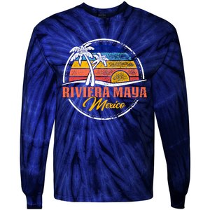 Riviera Maya Retro Sunset Tie-Dye Long Sleeve Shirt