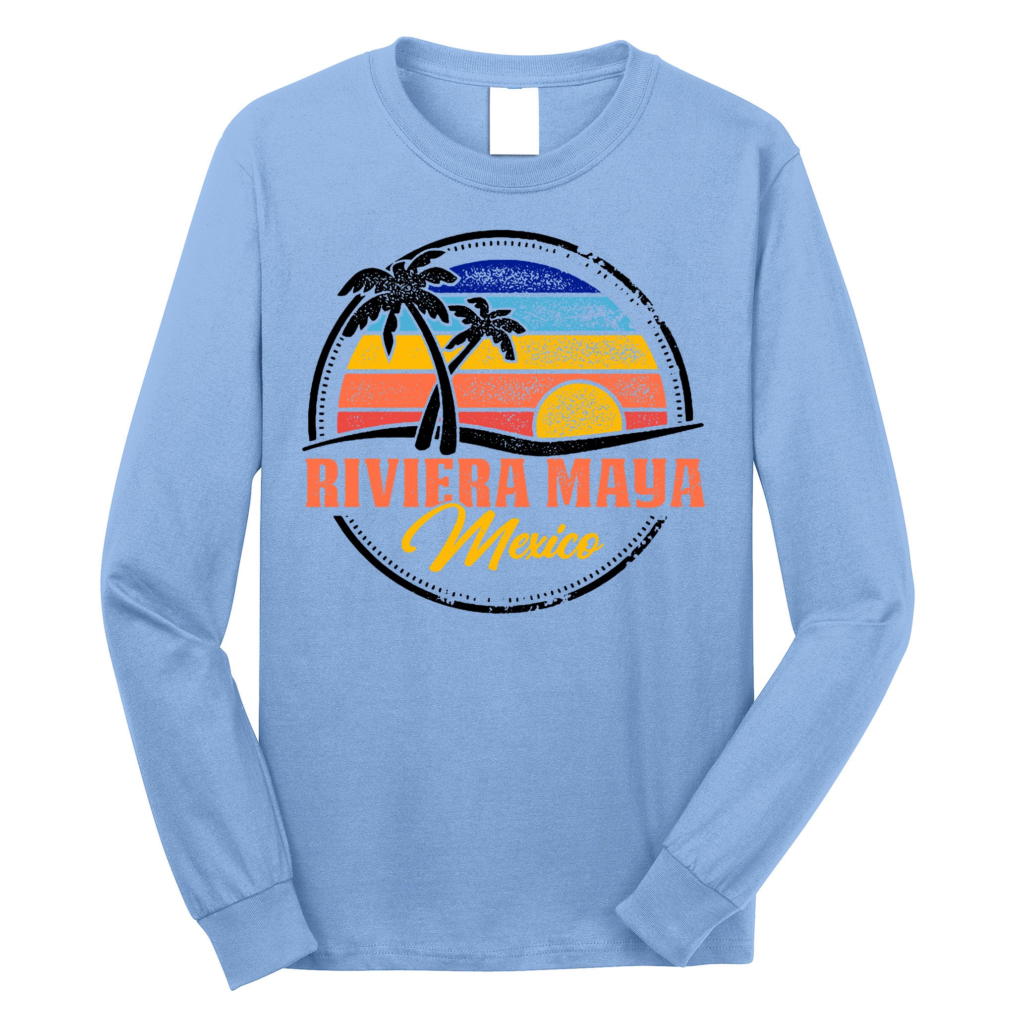 Riviera Maya Retro Sunset Long Sleeve Shirt