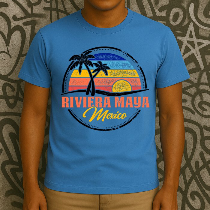 Riviera Maya Retro Sunset T-Shirt