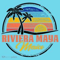 Riviera Maya Retro Sunset Button
