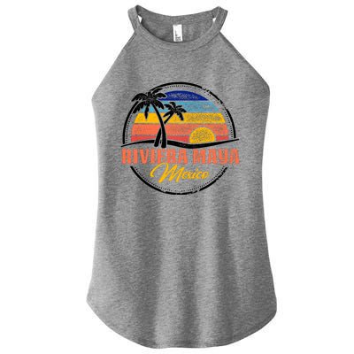 Riviera Maya Retro Sunset Women's Perfect Tri Rocker Tank