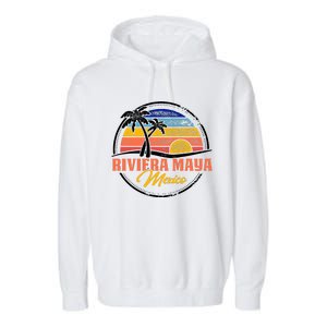 Riviera Maya Retro Sunset Garment-Dyed Fleece Hoodie