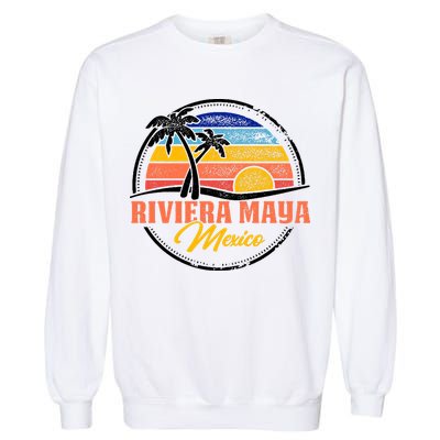 Riviera Maya Retro Sunset Garment-Dyed Sweatshirt