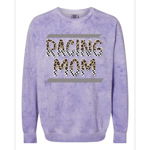 Racing Mom Race Mama Of A Racer Proud Race Mother Gift Colorblast Crewneck Sweatshirt