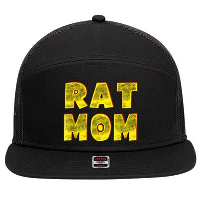 Rat Mom 7 Panel Mesh Trucker Snapback Hat