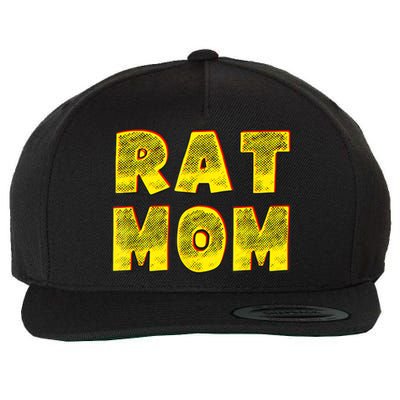 Rat Mom Wool Snapback Cap