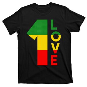 Reggae Music Rastafarian 1 Love Rasta Jamaica T-Shirt