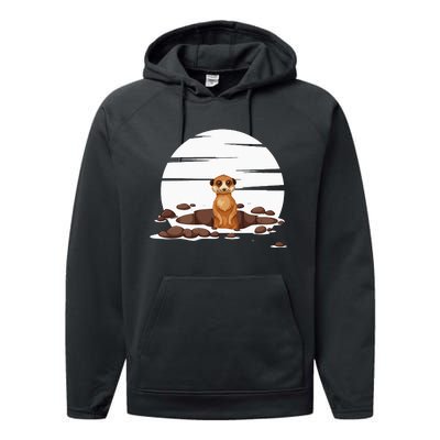 Retro Meerkat Performance Fleece Hoodie