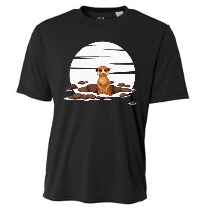 Retro Meerkat Cooling Performance Crew T-Shirt