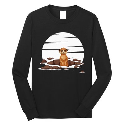 Retro Meerkat Long Sleeve Shirt