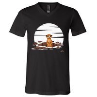 Retro Meerkat V-Neck T-Shirt