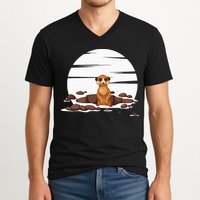 Retro Meerkat V-Neck T-Shirt