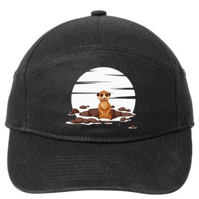 Retro Meerkat 7-Panel Snapback Hat