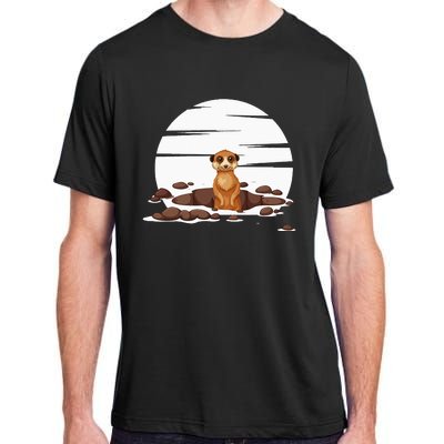 Retro Meerkat Adult ChromaSoft Performance T-Shirt