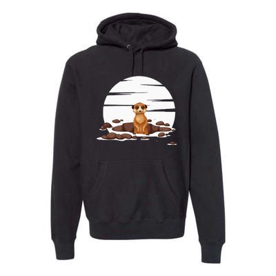 Retro Meerkat Premium Hoodie