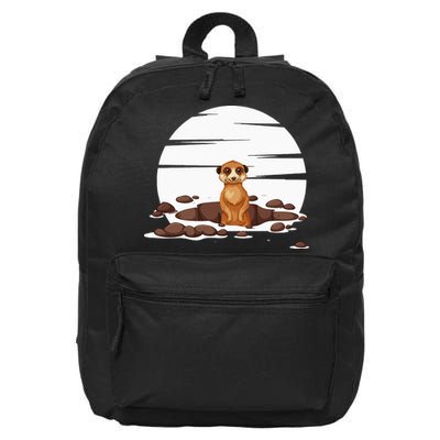 Retro Meerkat 16 in Basic Backpack