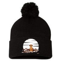 Retro Meerkat Pom Pom 12in Knit Beanie