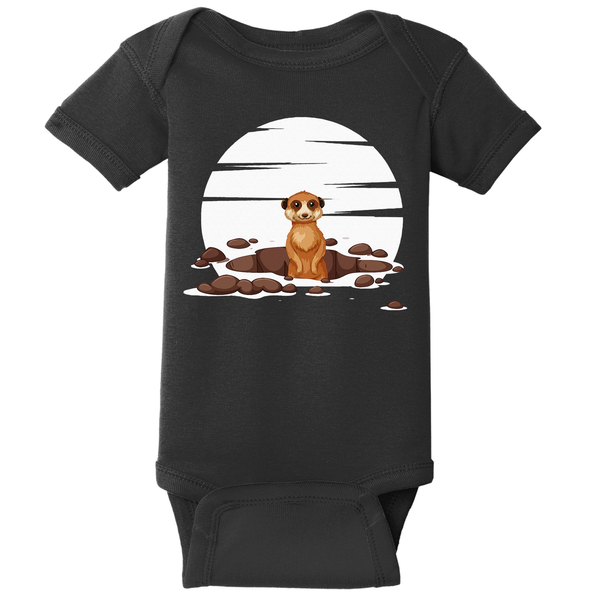 Retro Meerkat Baby Bodysuit
