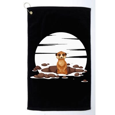 Retro Meerkat Golf Towel