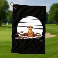 Retro Meerkat Golf Towel