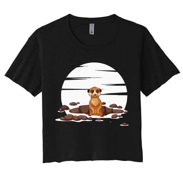 Retro Meerkat Crop Top