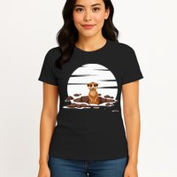 Retro Meerkat Womens T-Shirt