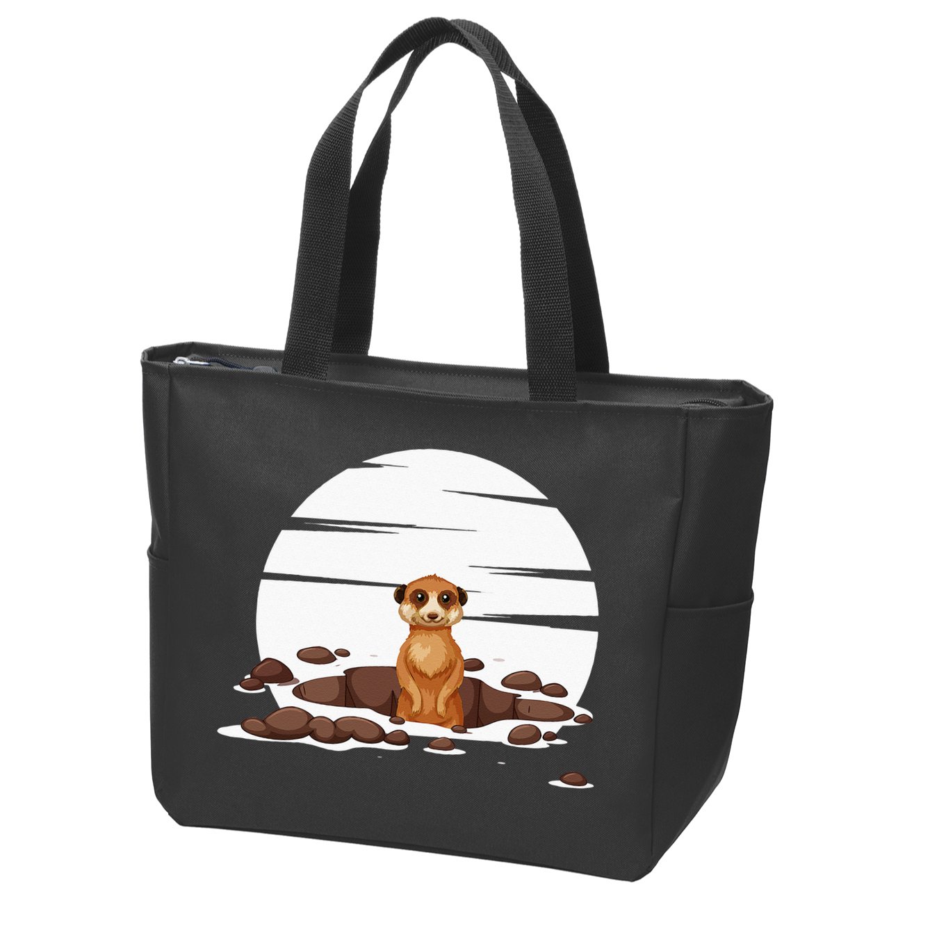 Retro Meerkat Zip Tote Bag