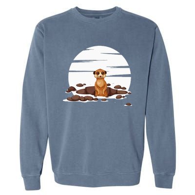 Retro Meerkat Garment-Dyed Sweatshirt