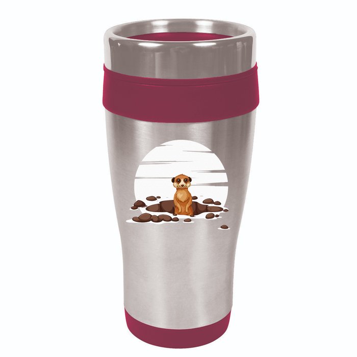 Retro Meerkat 16oz Travel Tumbler