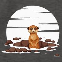 Retro Meerkat Vector Backpack