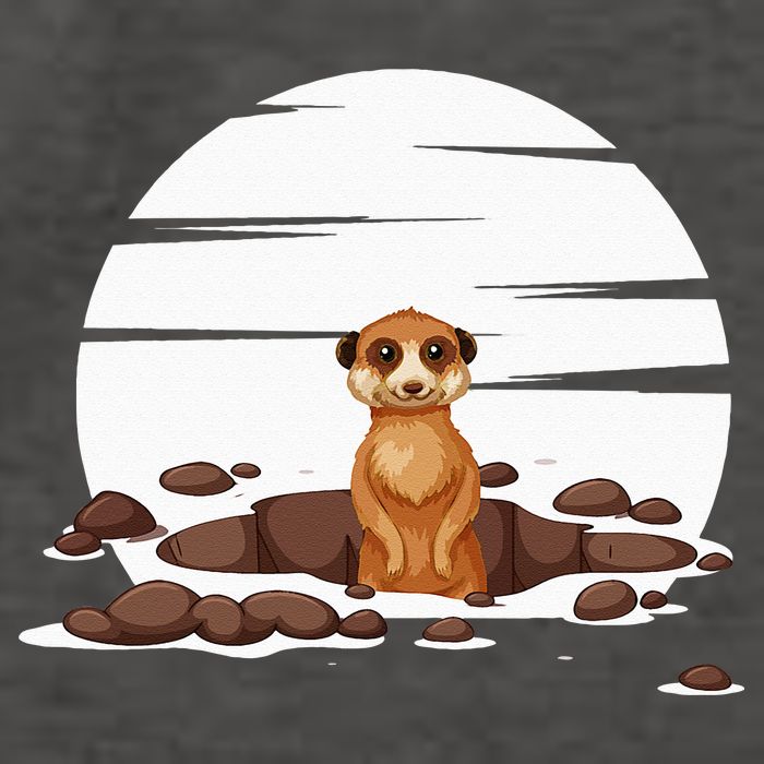 Retro Meerkat Vector Backpack