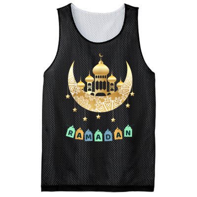 Ramadan Mubarak Ramadan Idea For Muslim Mesh Reversible Basketball Jersey Tank