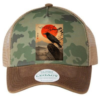 Red Moon Raven Graphic Black Crow Legacy Tie Dye Trucker Hat