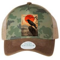 Red Moon Raven Graphic Black Crow Legacy Tie Dye Trucker Hat