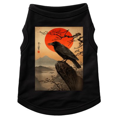 Red Moon Raven Graphic Black Crow Doggie Tank