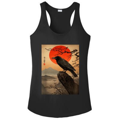 Red Moon Raven Graphic Black Crow Ladies PosiCharge Competitor Racerback Tank