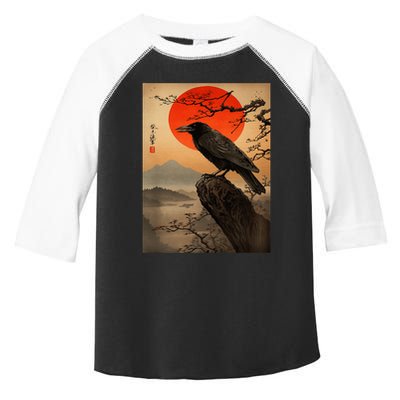 Red Moon Raven Graphic Black Crow Toddler Fine Jersey T-Shirt