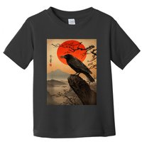 Red Moon Raven Graphic Black Crow Toddler T-Shirt